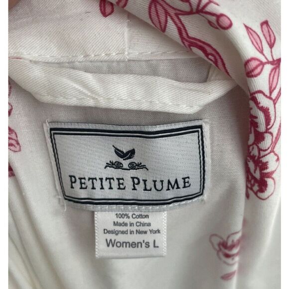 $94 Petite Plume English Rose Floral Cotton Robe Size Large (12-14) - Picture 6 of 6